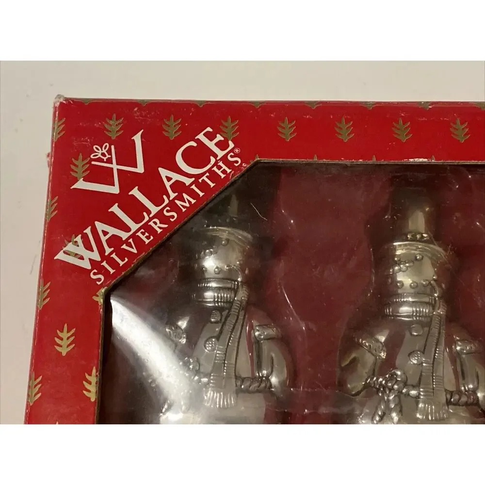 Vintage‎ 1999 Wallace Silversmiths Set of 4 Silver Plated SS Holiday Spreaders